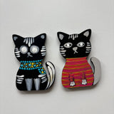 Whisker Wonders – Hand-Painted Dot Mandala Cat Magnets