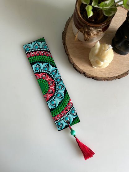 Dot Art Mandala Hand painted Bookmark