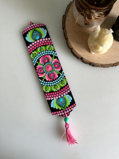 Dot Art Mandala Hand painted Bookmark