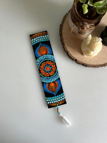 Dot Art Mandala Hand painted Bookmark