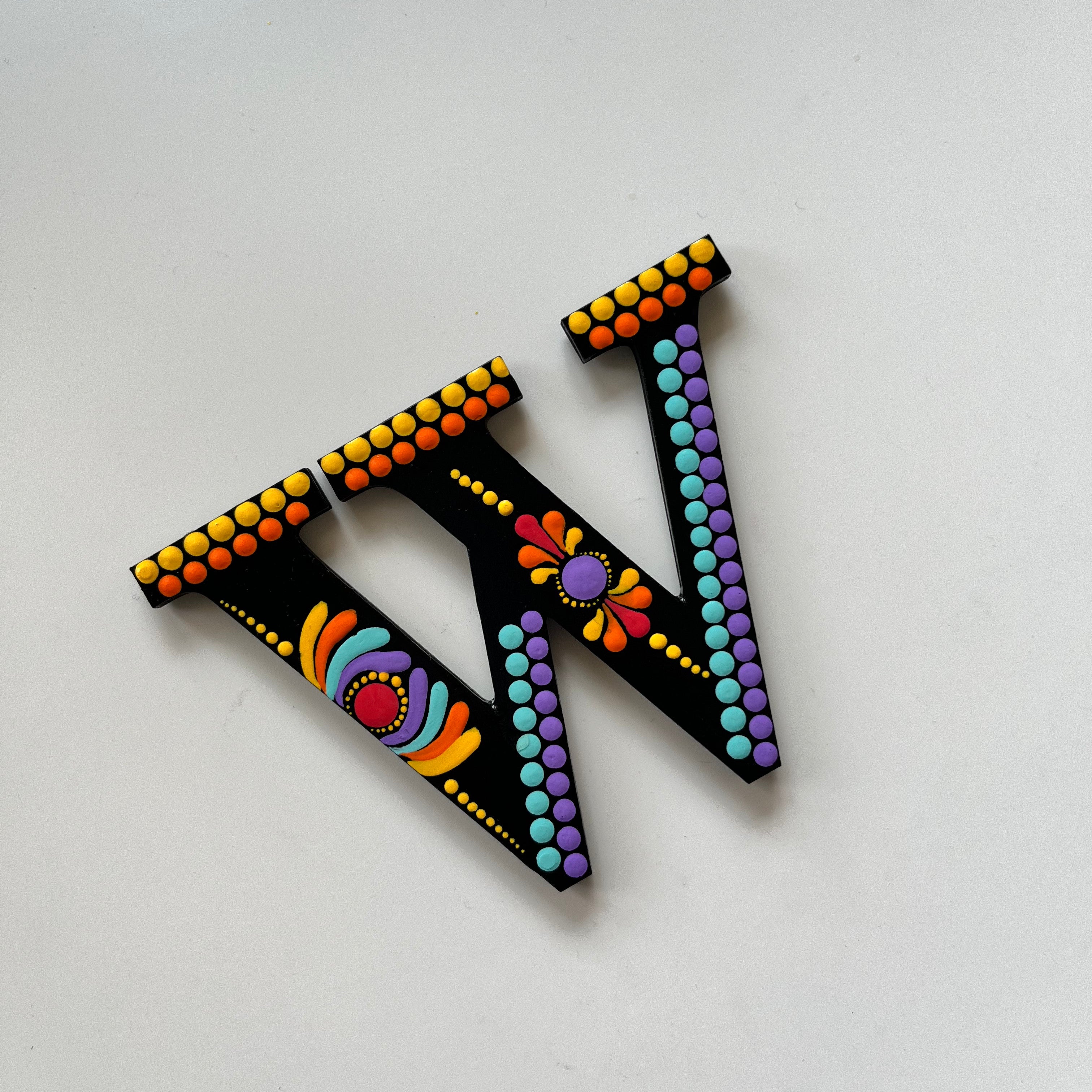 Handpainted Mandala Dot Art Alphabet ‘A to Z’ – Magnets