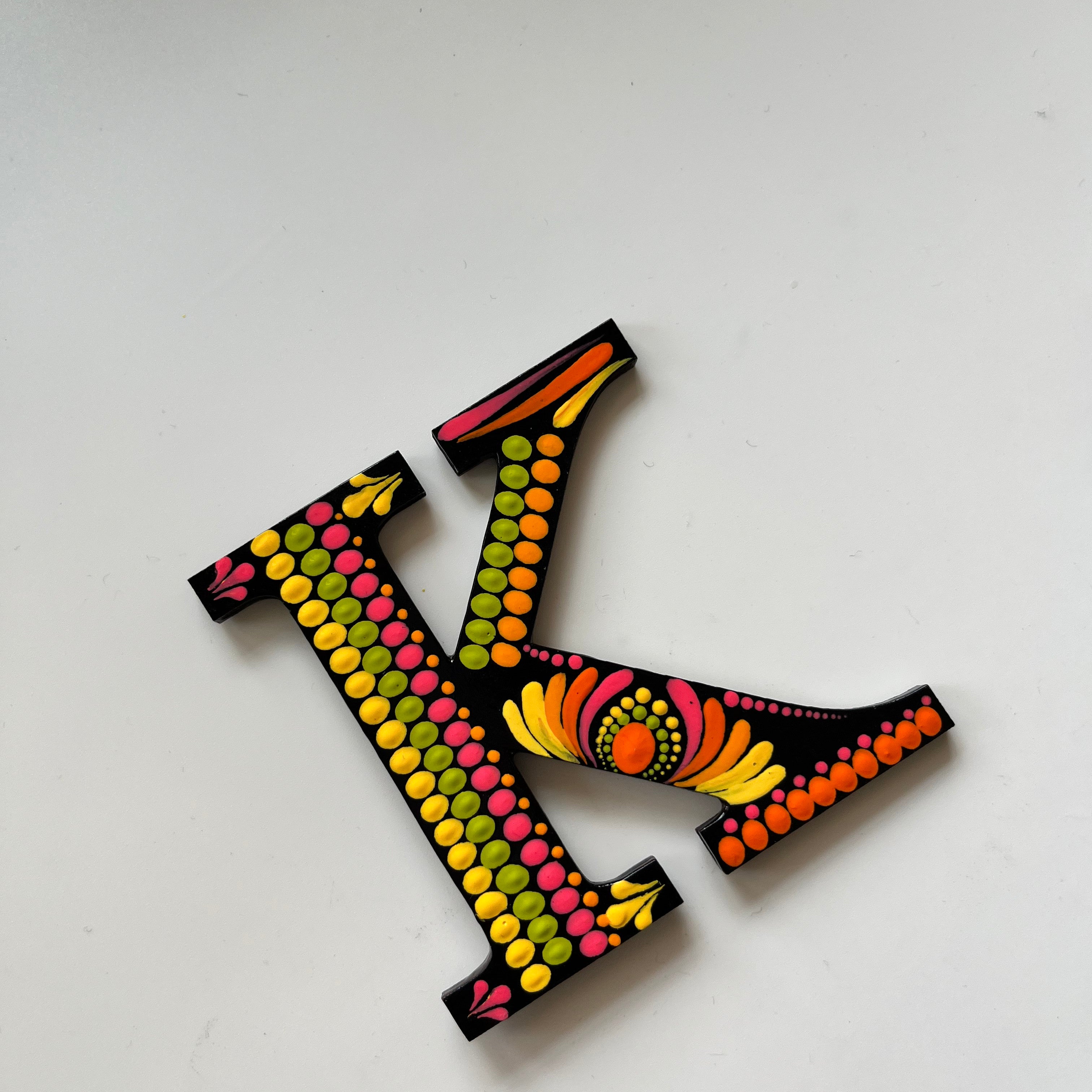 Handpainted Mandala Dot Art Alphabet ‘A to Z’ – Magnets