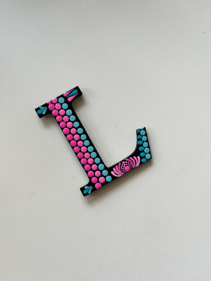 Handpainted Mandala Dot Art Alphabet ‘A to Z’ – Magnets