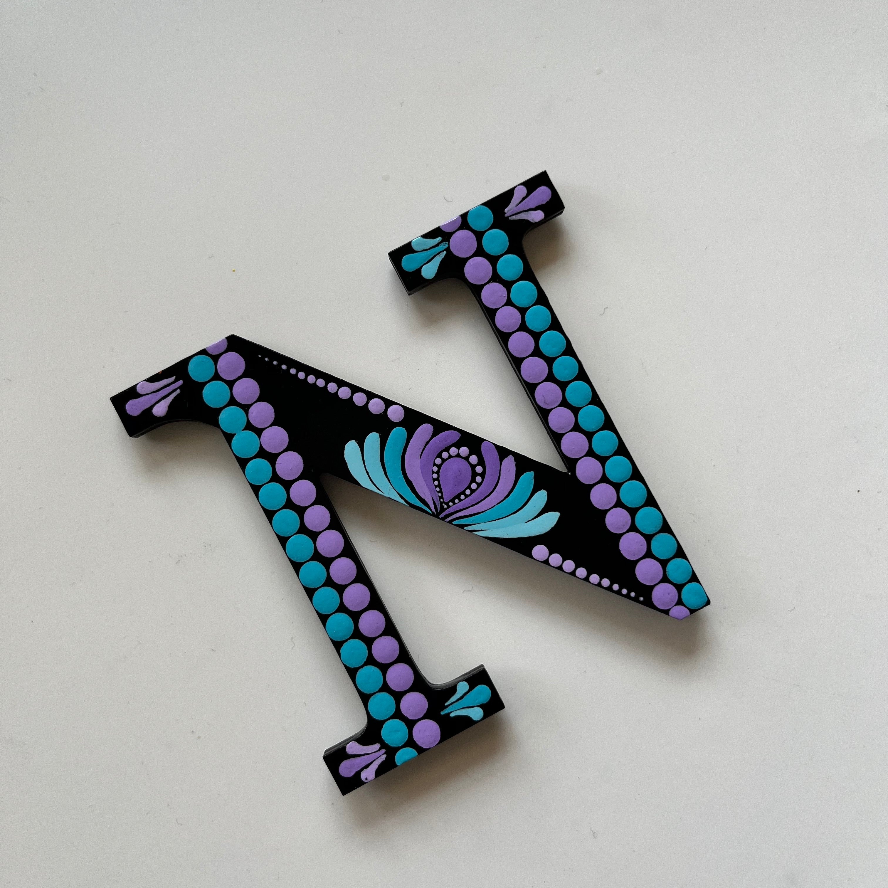 Handpainted Mandala Dot Art Alphabet ‘A to Z’ – Magnets