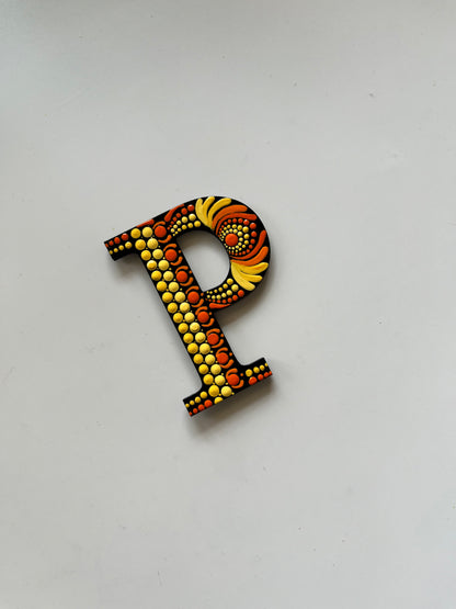 Handpainted Mandala Dot Art Alphabet ‘A to Z’ – Magnets