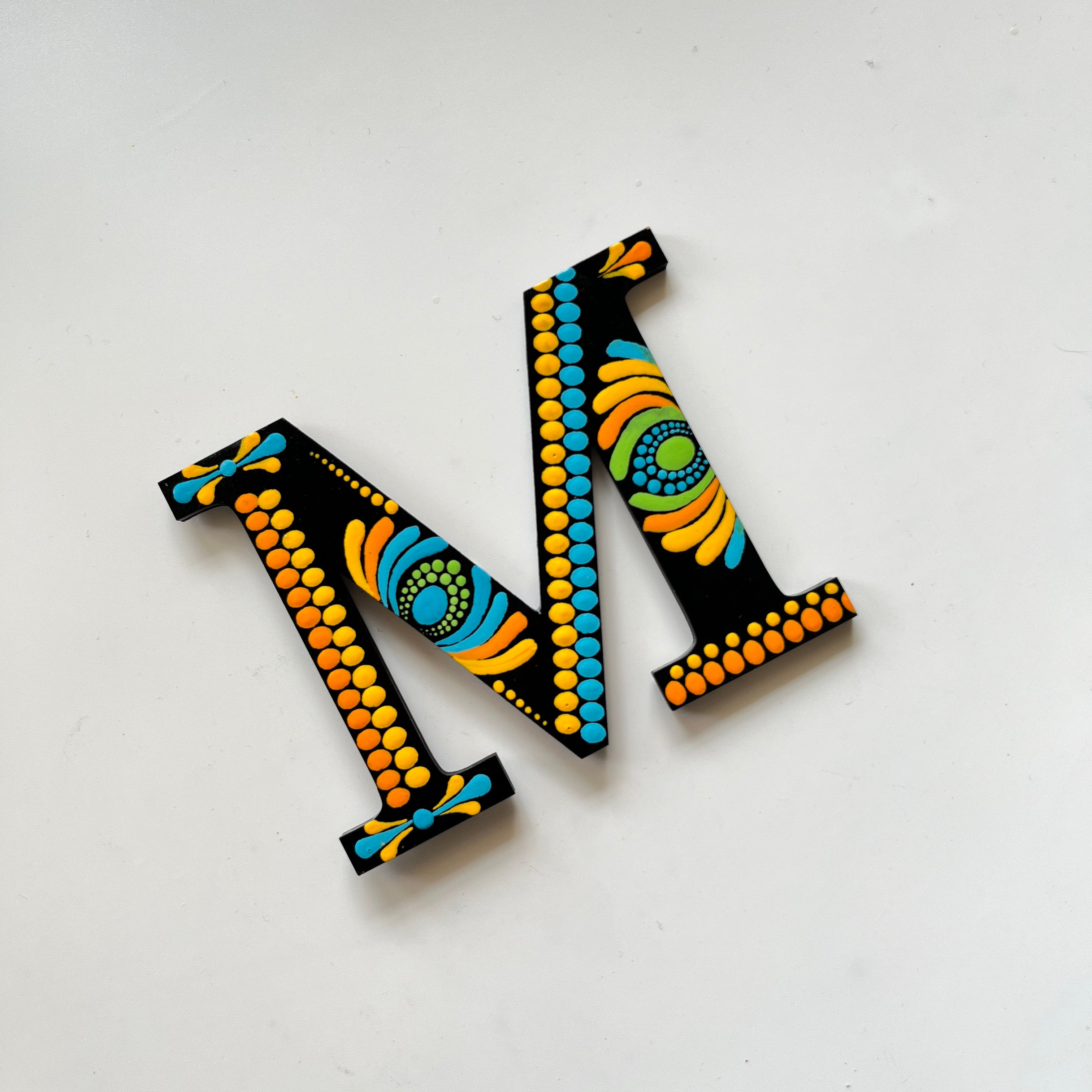 Handpainted Mandala Dot Art Alphabet ‘A to Z’ – Magnets