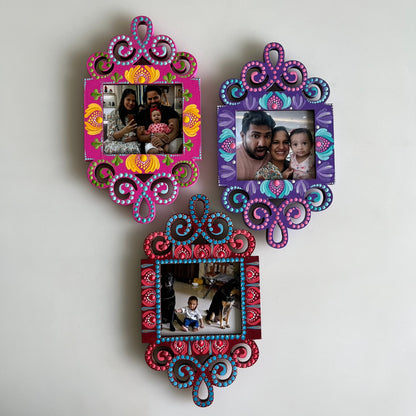 Messesngers of Joy Dot Mandala Photoframe Magnets Square