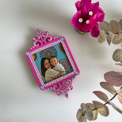 Messengers of Joy Dot Mandala Photo frame Magnets Square