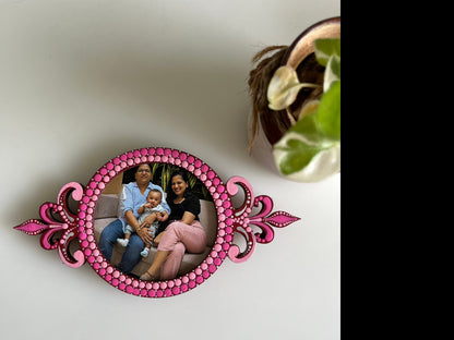 Messengers of Joy Dot Mandala Photo frame Magnets Round