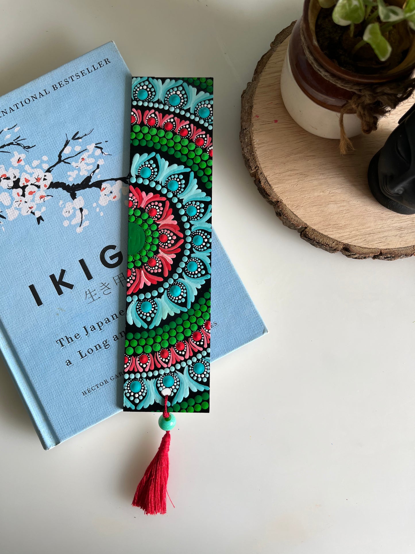 Dot Art Mandala Hand painted Bookmark