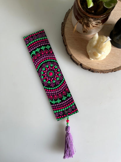 Dot Art Mandala Hand painted Bookmark