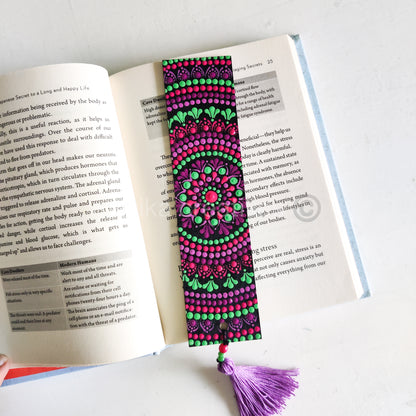 Dot Art Mandala Hand painted Bookmark