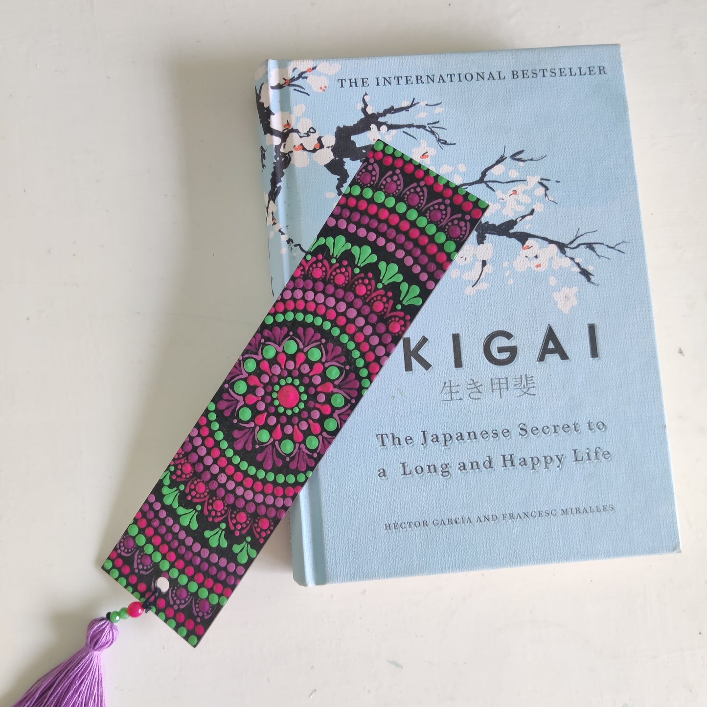 Dot Art Mandala Hand painted Bookmark