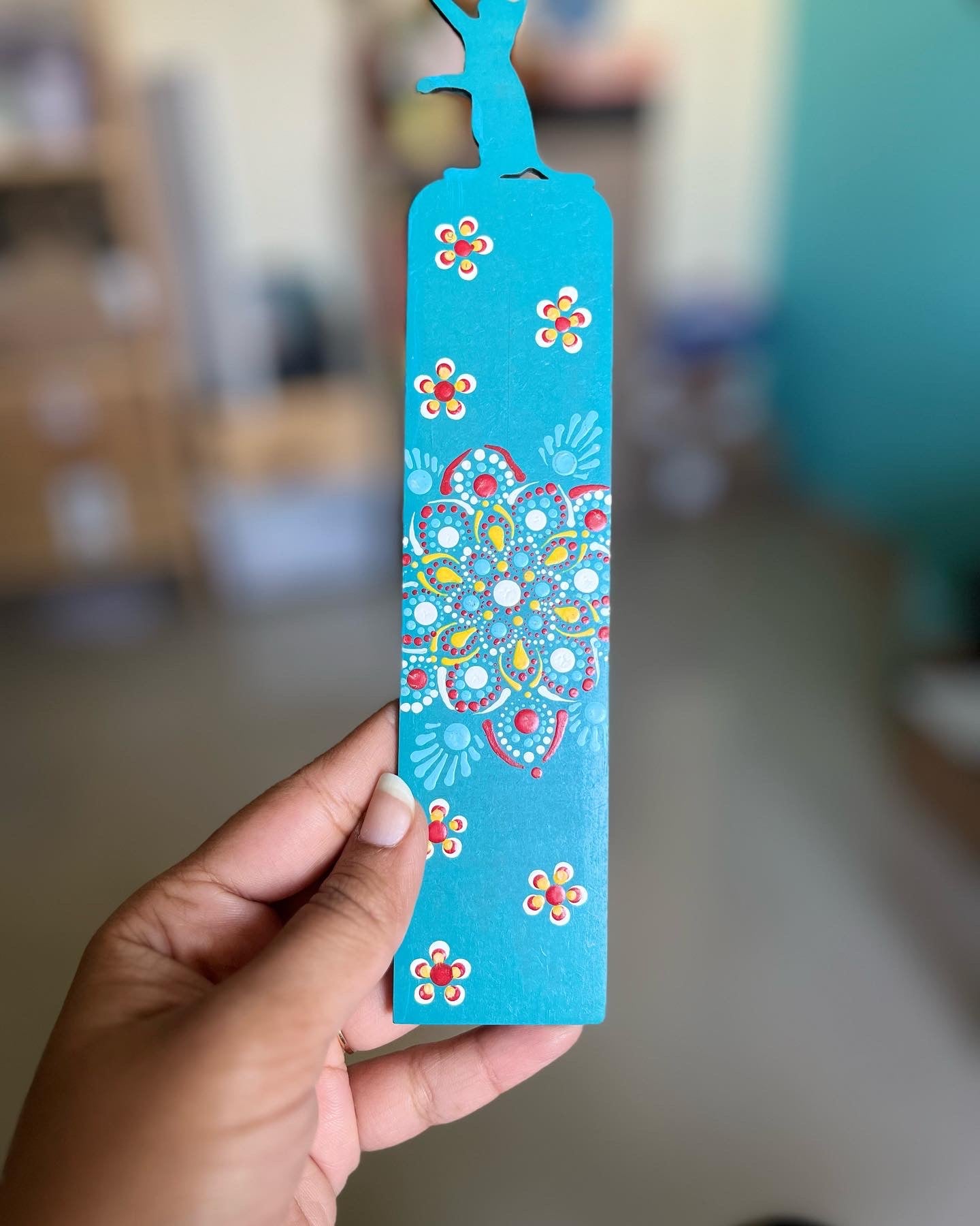 Dot Art Mandala Hand painted Bookmark