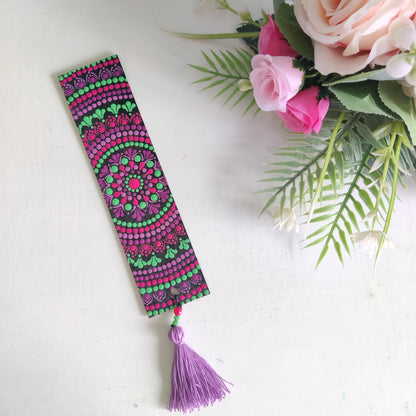 Dot Art Mandala Hand painted Bookmark