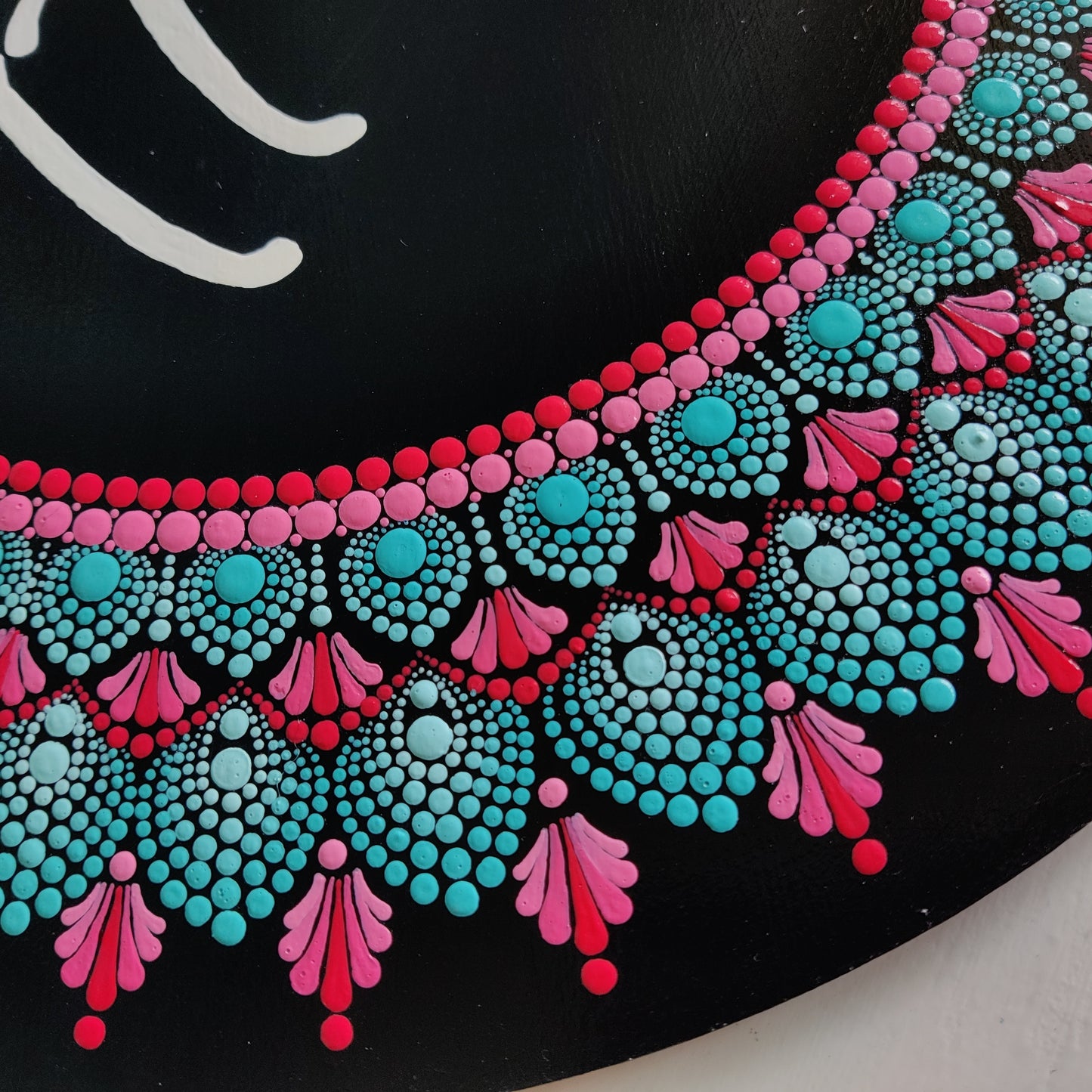 Circular Dot Mandala Hand painted Nameplate