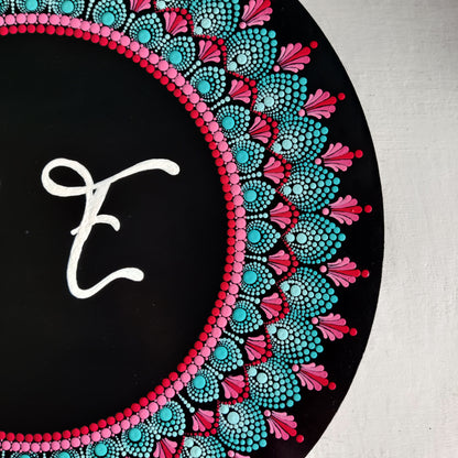 Circular Dot Mandala Hand painted Nameplate