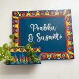 Dot Mandala Planter Nameplate – 25x30 cm  – Hand-painted & Personalized