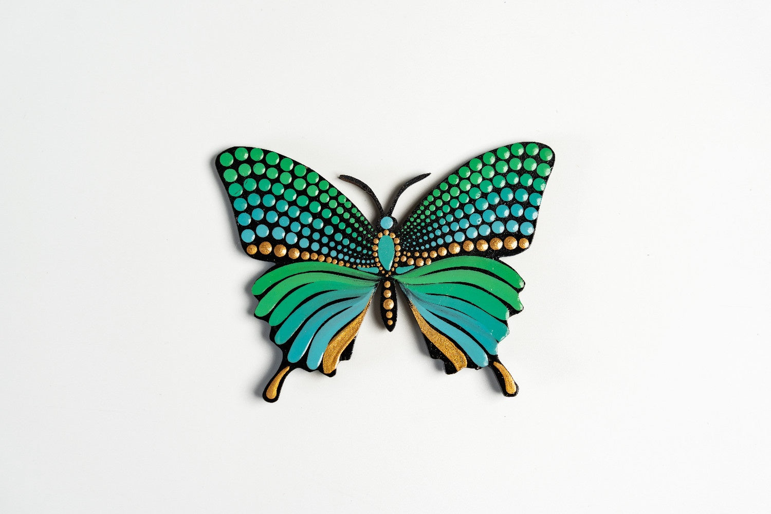 Flutter Joy – Handpainted Mandala Dot Butterfly