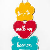 Time to Walk My Hooman – Handpainted Pet Wall Hanging