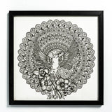 Wings of Stillness – Pen-Dotted Pattern Art