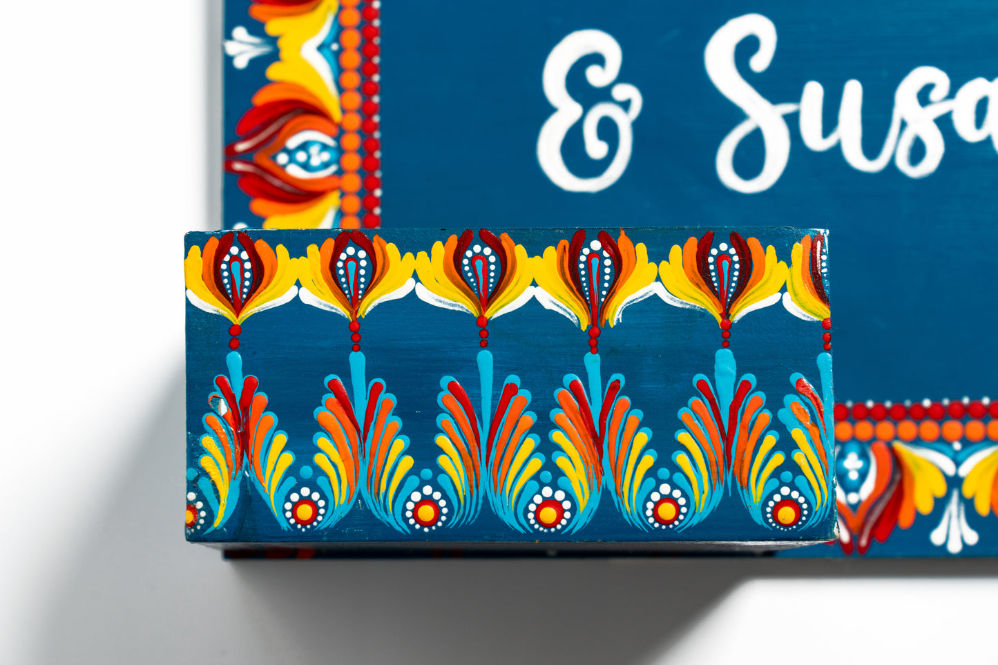 Dot Mandala Planter Nameplate – 25x30 cm  – Hand-painted & Personalized