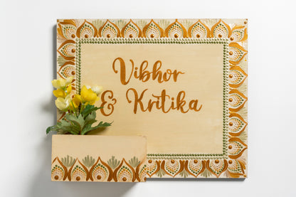 Dot Mandala Planter Nameplate – 25x30 cm  – Hand-painted & Personalized