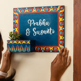 Dot Mandala Planter Nameplate – 25x30 cm  – Hand-painted & Personalized