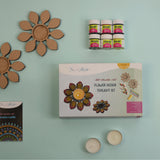 Dot Art Flower Design Tealight Kit