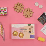 Dot Art Geometric Flower Design Tealight Kit