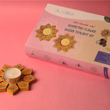 Dot Art Geometric Flower Design Tealight Kit
