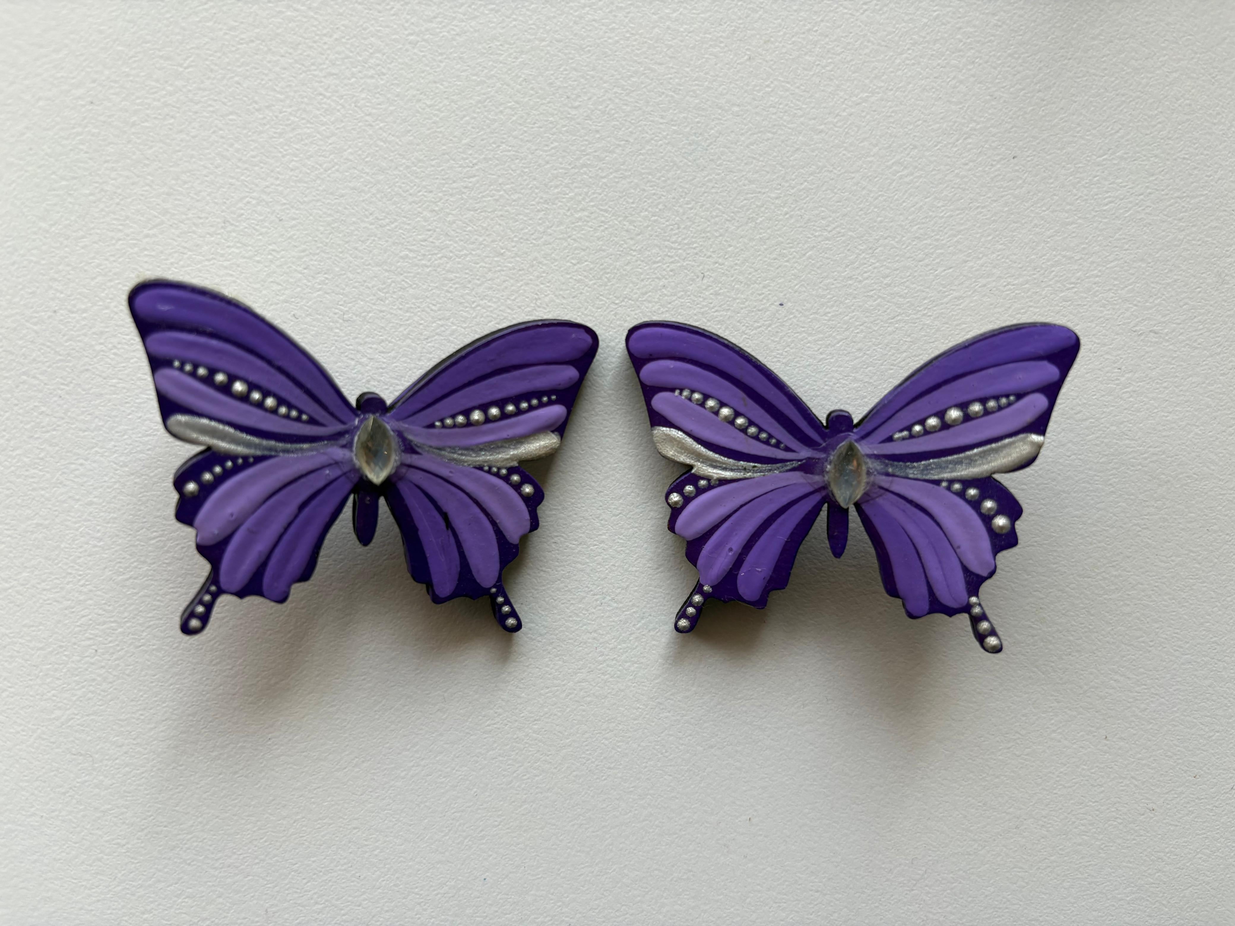 Butterfly Bliss – Handcrafted Dot Mandala Art Earrings