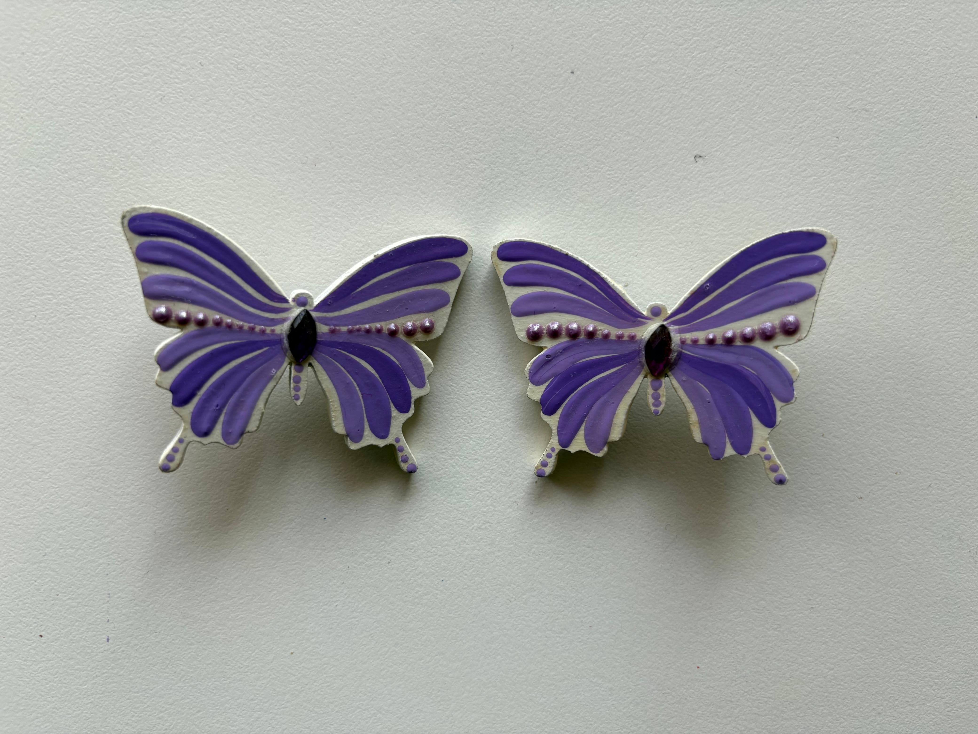 Butterfly Bliss – Handcrafted Dot Mandala Art Earrings