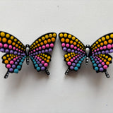 Butterfly Bliss – Handcrafted Dot Mandala Art Earrings