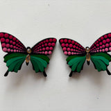 Butterfly Bliss – Handcrafted Dot Mandala Art Earrings