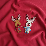 Reindeer Cheer – Handpainted Dot Mandala.