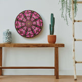 Vibrant Pink Mandala Wall Hanging – Handcrafted Dot Art Design