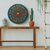 Radiant Harmony – Multicolor Dot Art Mandala Wall Plate