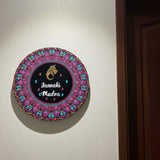 Handpainted Dot Mandala Circular Name Board – Customizable