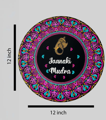 Handpainted Dot Mandala Circular Name Board – Customizable