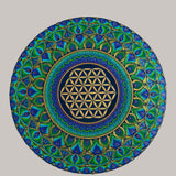 Flower of Life Sacred Geometry Mandala – Handpainted Wall Art