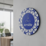 Premium Dot Mandala Wooden Signboard – Logo & Business Name