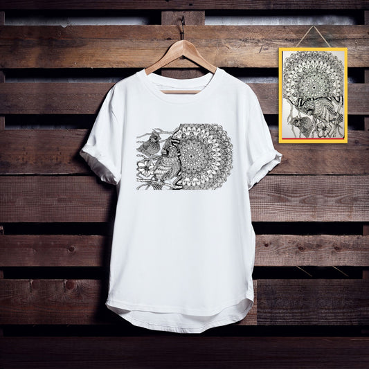 Zentangle Bird Mandala Unisex T-shirt