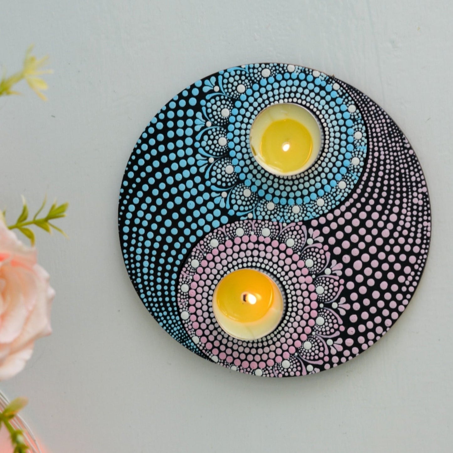 Tealight Holder Ying Yang