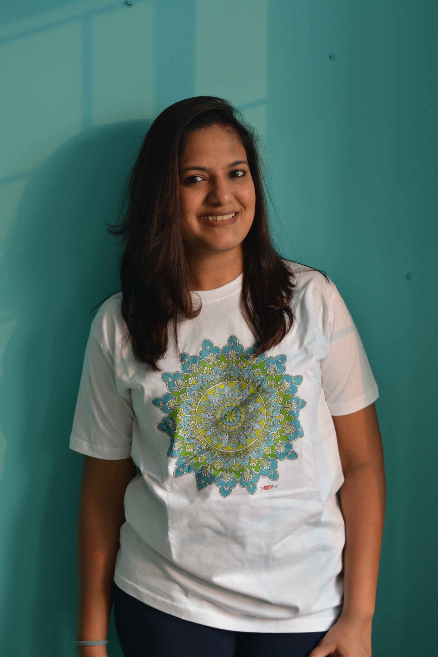 Green Mandala Design T-shirt