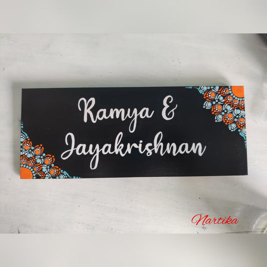 Teal And Orange Dotart Namboard